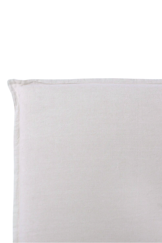 Respaldo de Cama con Funda Intercambiable – Modelo Pestaña en Lino Francés 100% Natural