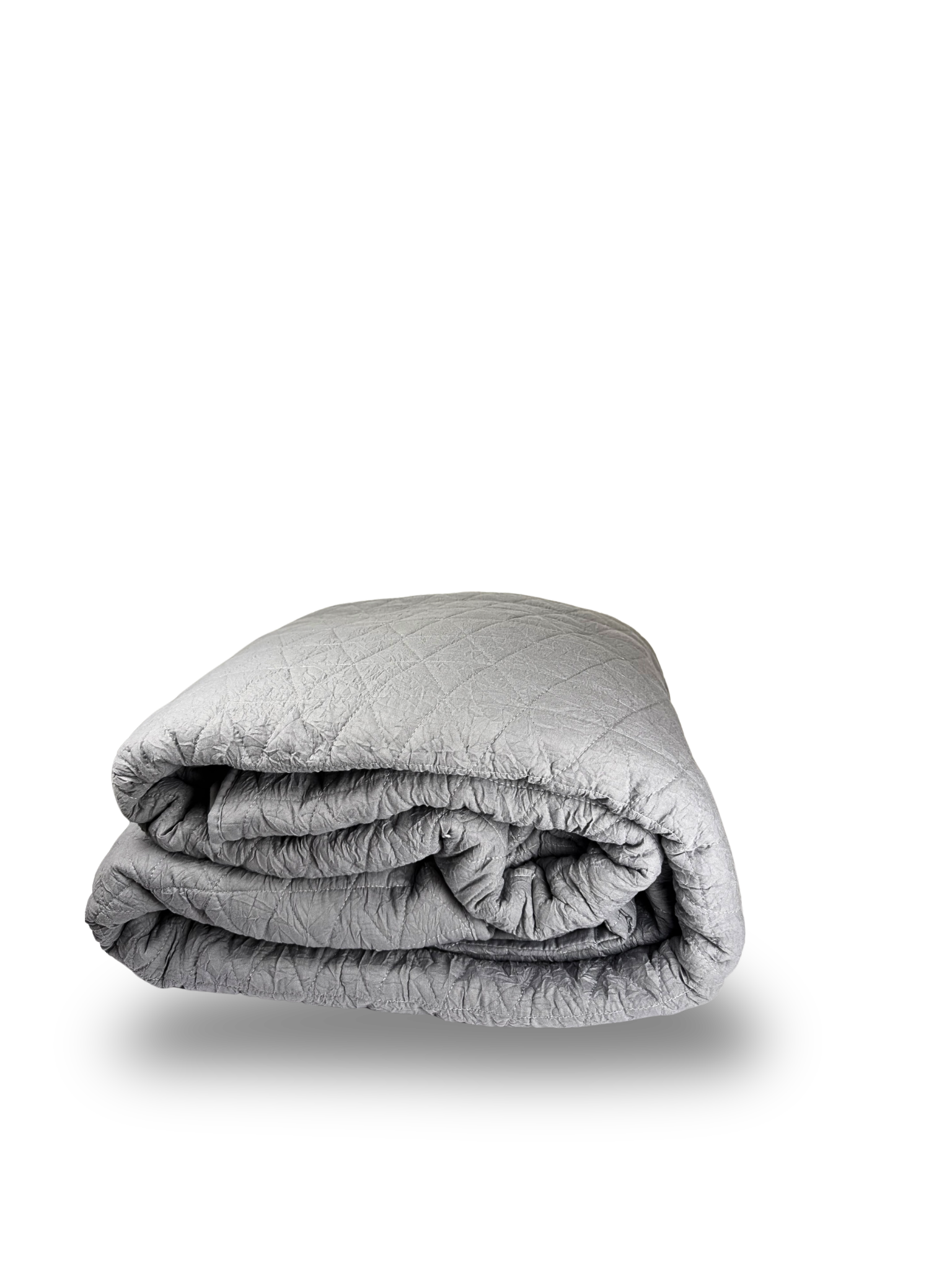 Cubre Cama Quilt Gris Sherpa Gris Perla - Rombos