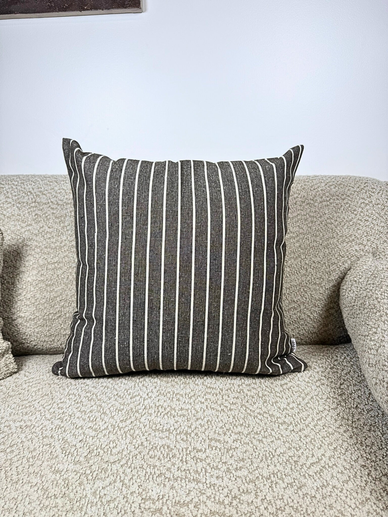 Fundas de Almohada Cojín Algodón/Poliéster color Mocha y Blanco estilo Nórdico 45 X 45cms.