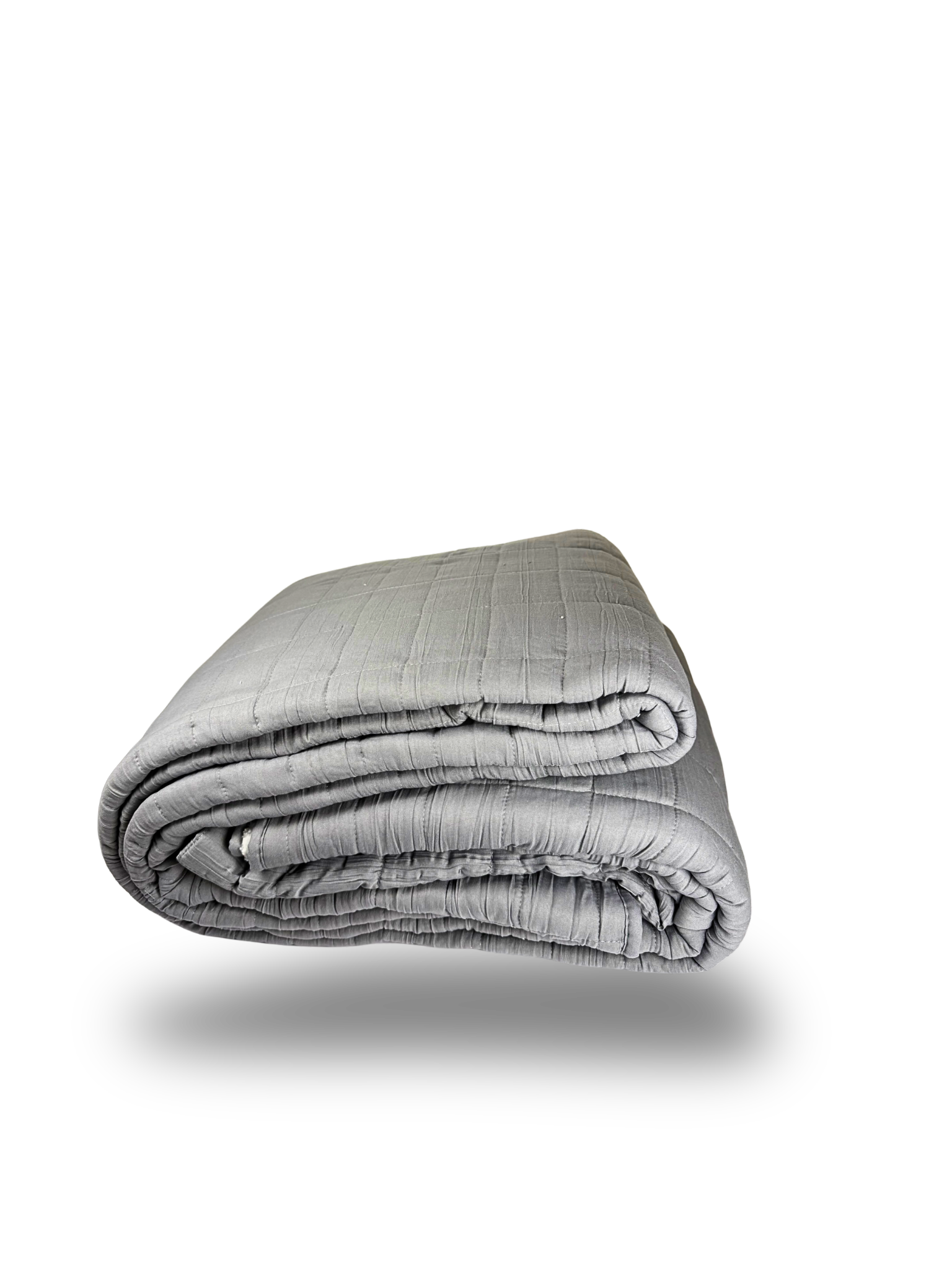 Cubre Cama Quilt Gris Sherpa Gris Perla - Rectángulos