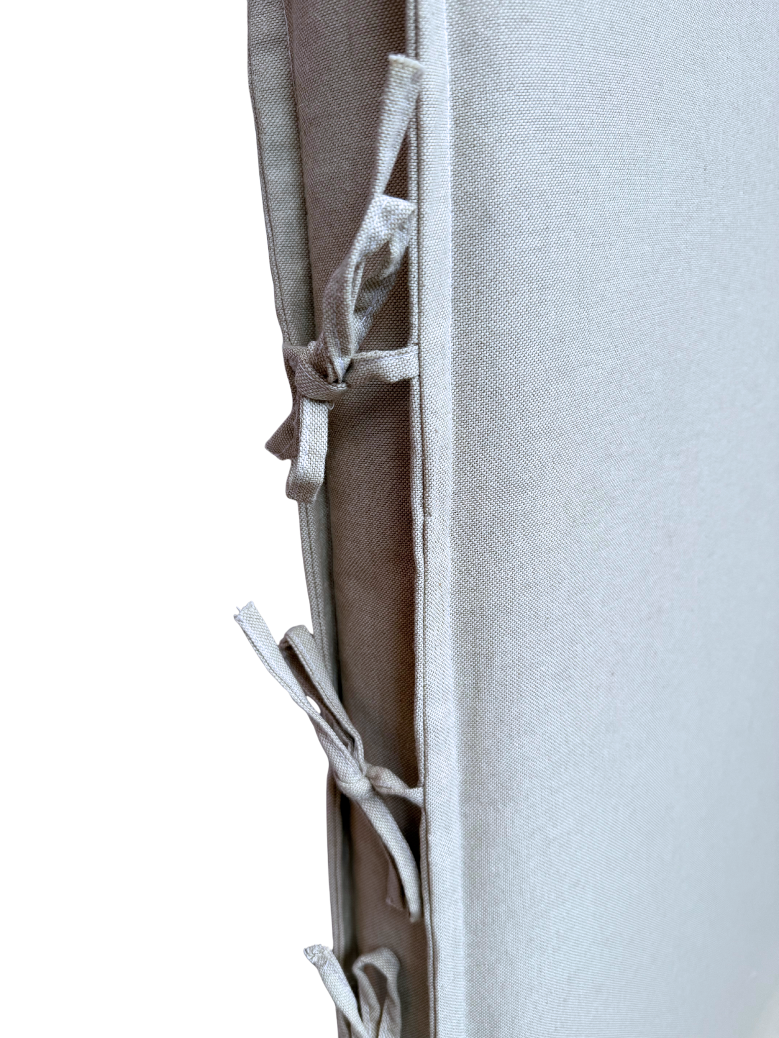 Respaldo de Cama Reversible – Modelo Amarra en Lino color Gris