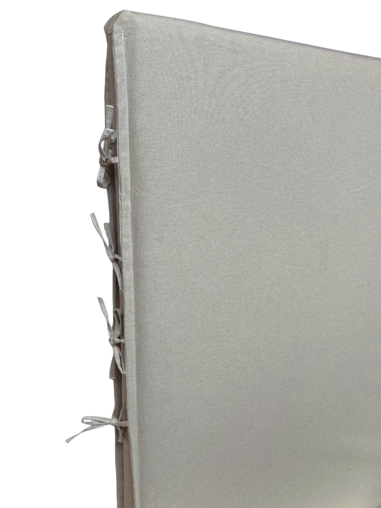 Respaldo de Cama Reversible – Modelo Amarra en Lino color Gris
