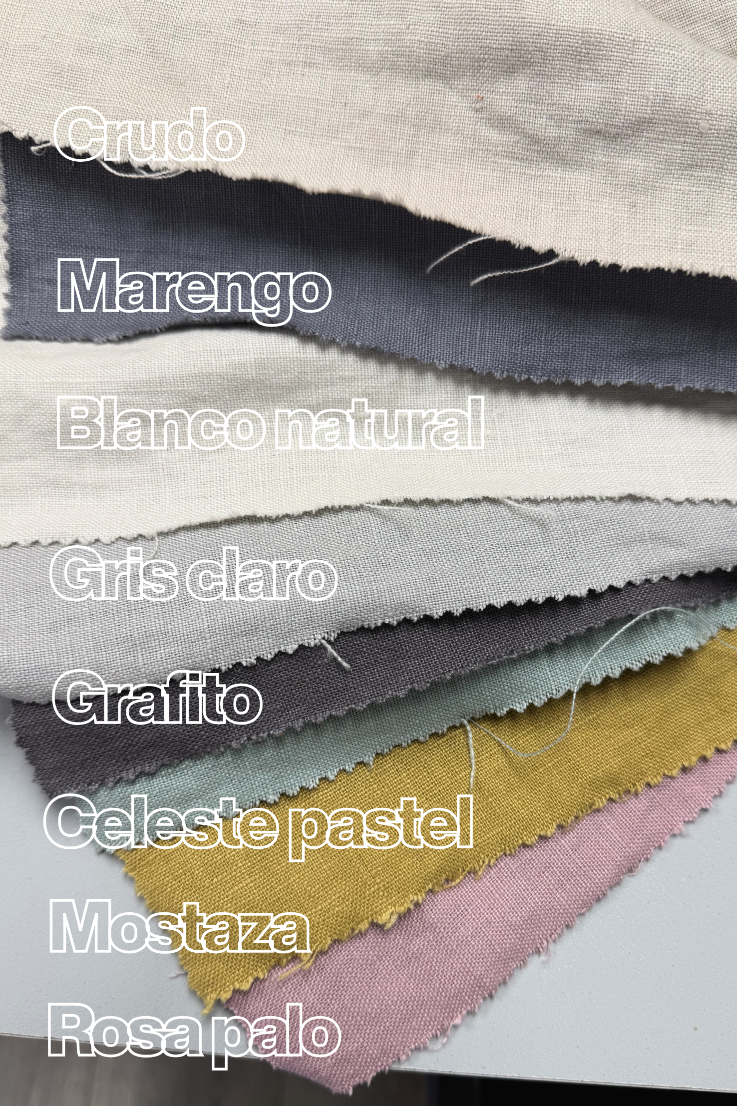 Respaldo de Cama con Funda Intercambiable  – Modelo Pestaña en Lino Francés 100% Natural