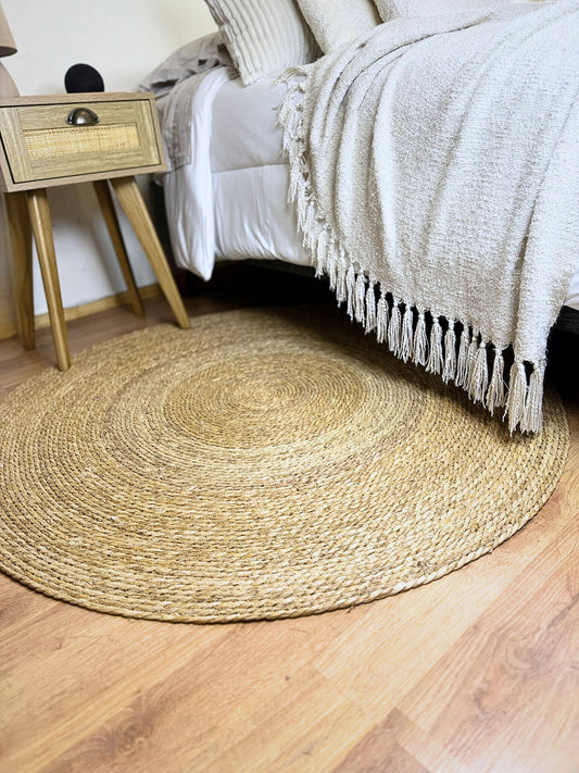 Alfombra Redonda de Yute Natural 120 cms. Diámetro
