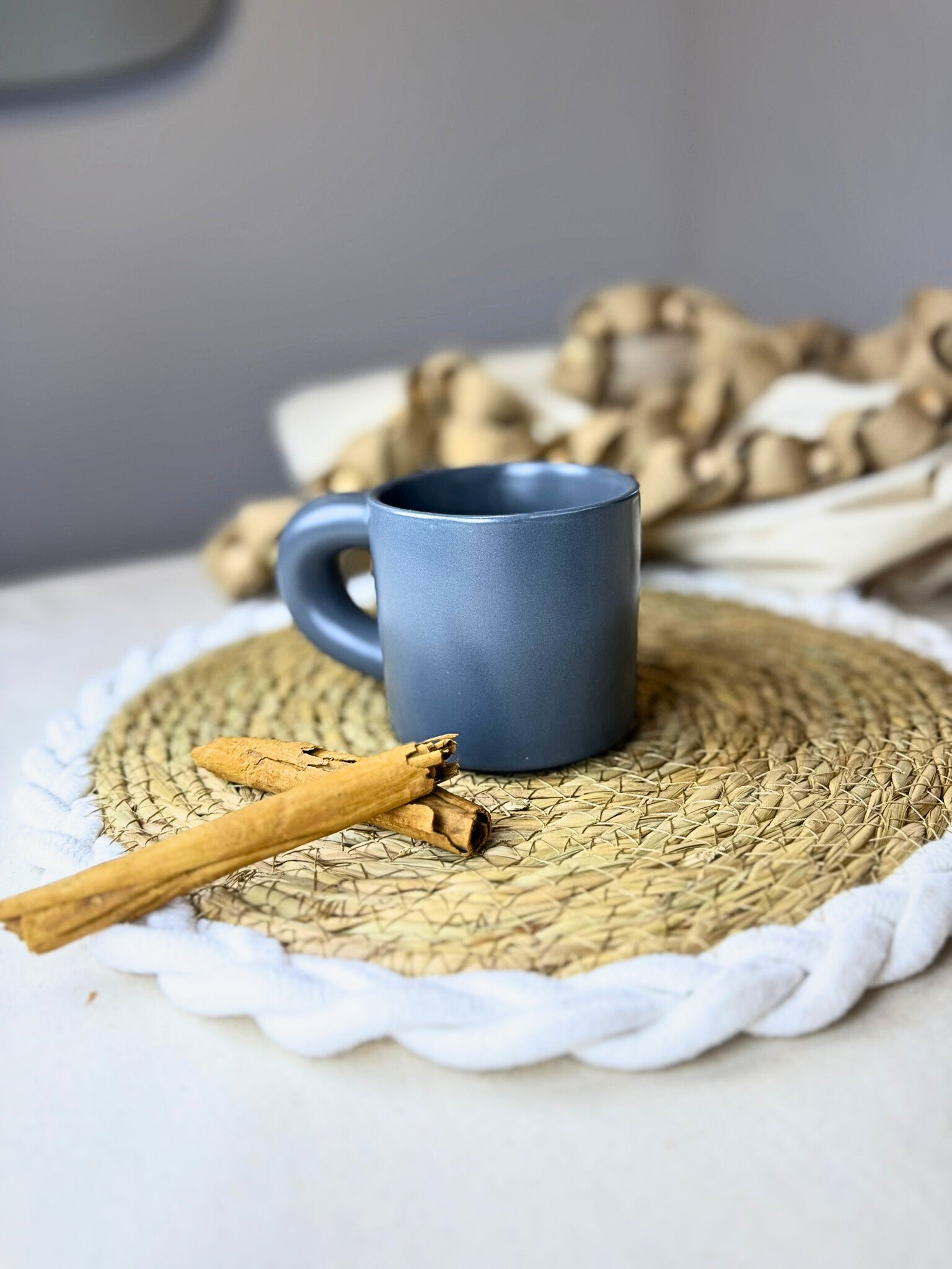 Taza de Cerámica estilo Nórdico Minimalista 350ML Gris