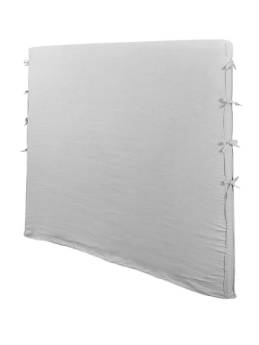 Respaldo de Cama Reversible – Modelo Amarra en Lino Culla color Gris