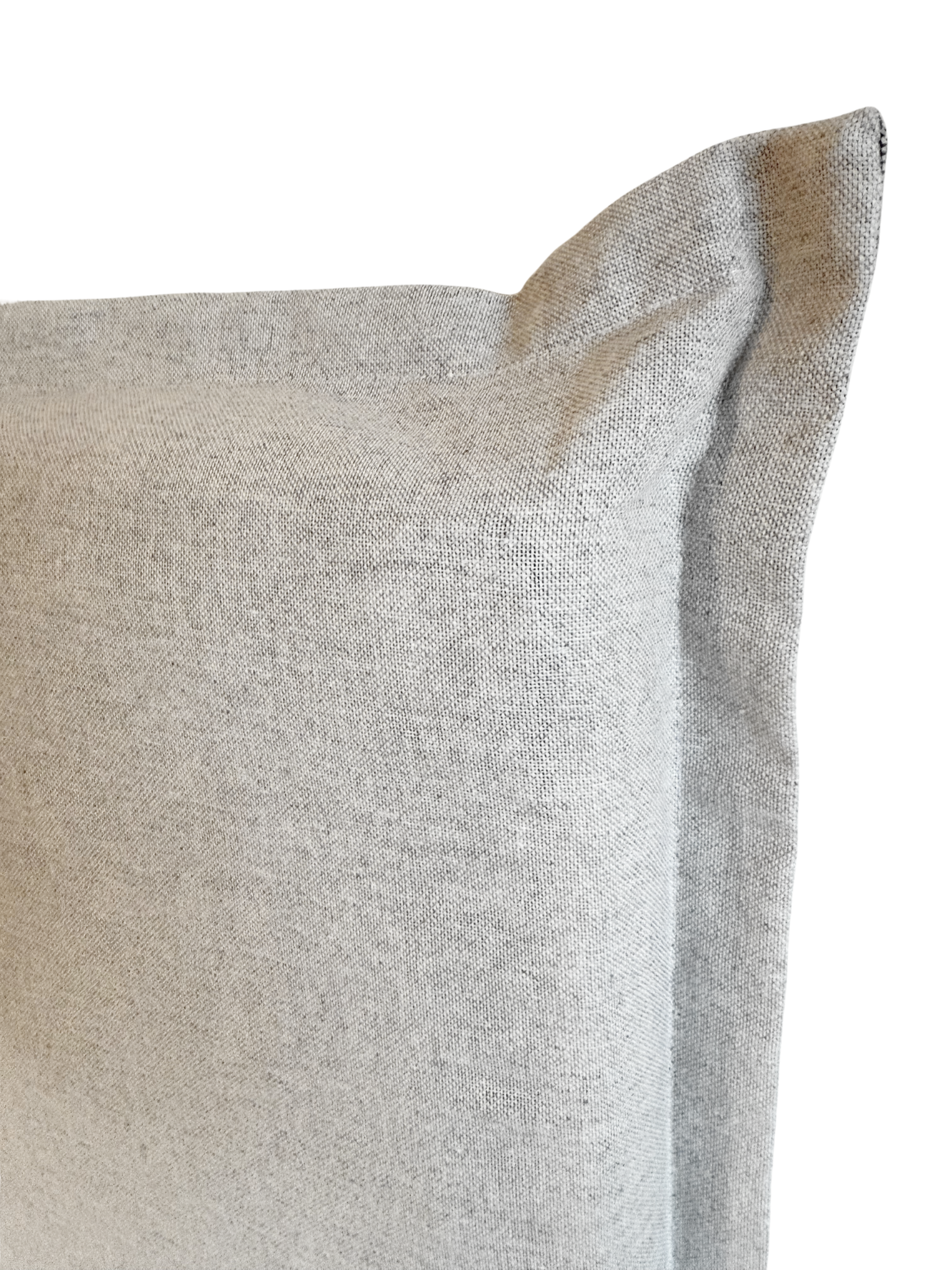 Respaldo de Cama con Funda Intercambiable y Reversible – Modelo Pestaña en Lino Culla Gris Medio & Greige