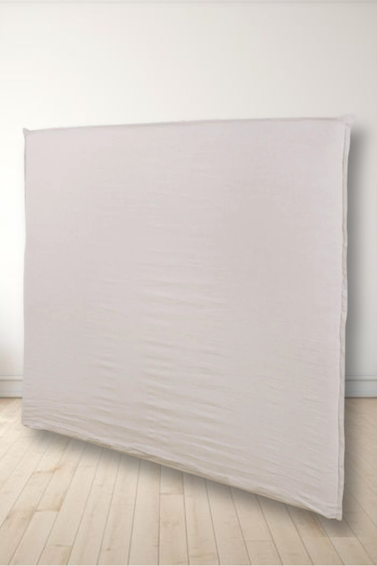 Respaldo de Cama con Funda Intercambiable  – Modelo Pestaña en Lino Francés 100% Natural