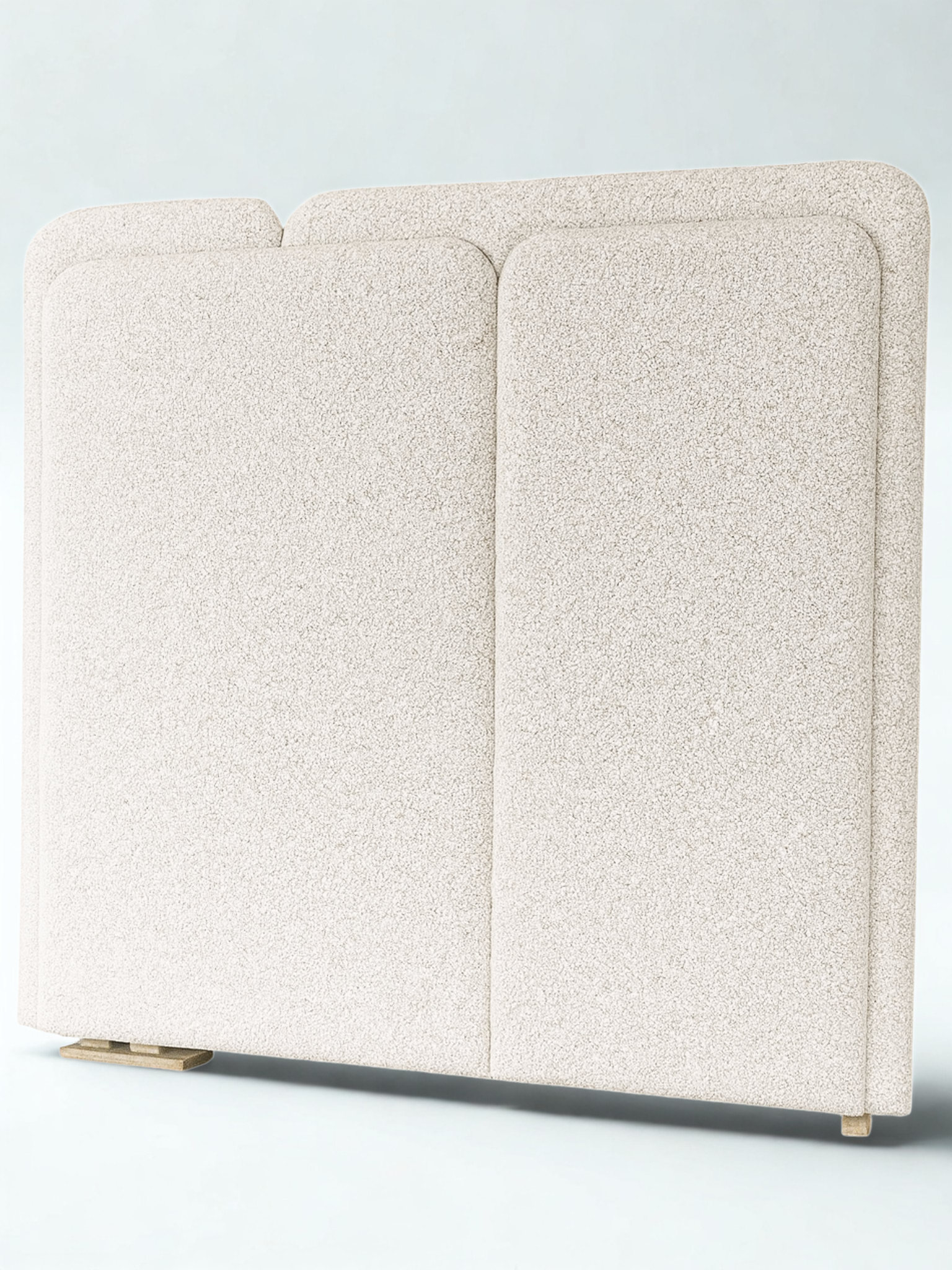Respaldo de Cama Asimétrico Aurora Bouclé Off-White