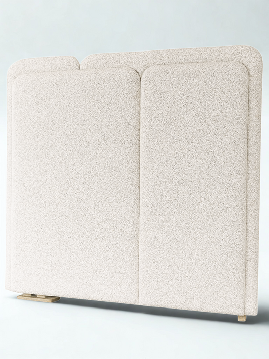 Respaldo de Cama Asimétrico Aurora Bouclé Off-White